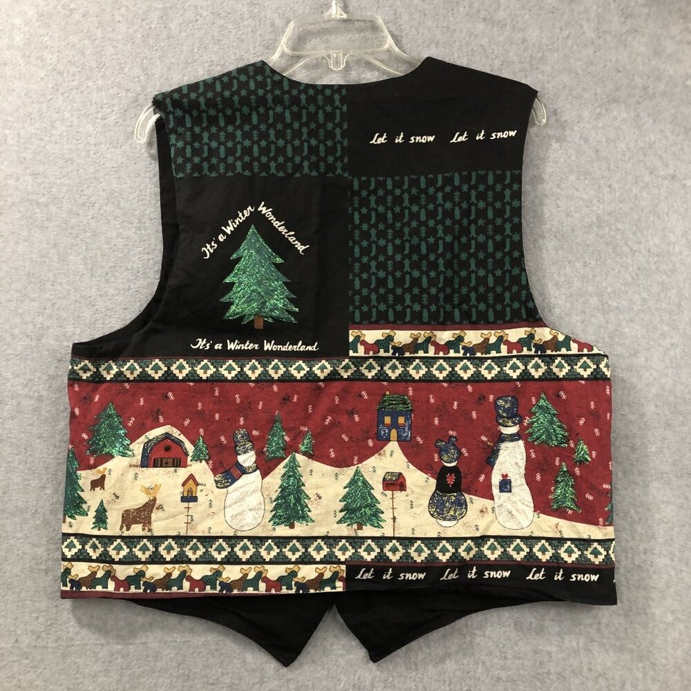 Ugly Christmas Vest homemade "Its A Winter Wonderland" Size M **NOT A SWEATER**